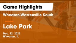 Wheaton-Warrenville South  vs Lake Park  Game Highlights - Dec. 22, 2023