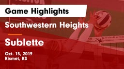 Southwestern Heights  vs Sublette  Game Highlights - Oct. 15, 2019