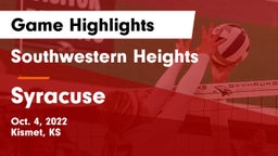 Southwestern Heights  vs Syracuse  Game Highlights - Oct. 4, 2022