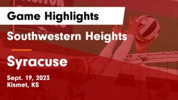 Southwestern Heights  vs Syracuse  Game Highlights - Sept. 19, 2023