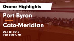 Port Byron  vs Cato-Meridian  Game Highlights - Dec 10, 2016