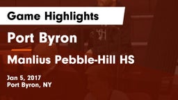 Port Byron  vs Manlius Pebble-Hill HS Game Highlights - Jan 5, 2017