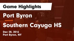 Port Byron  vs Southern Cayuga HS Game Highlights - Dec 28, 2016