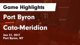 Port Byron  vs Cato-Meridian  Game Highlights - Jan 21, 2017