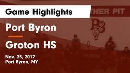 Port Byron  vs Groton HS Game Highlights - Nov. 25, 2017