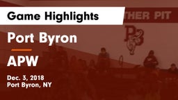 Port Byron  vs APW Game Highlights - Dec. 3, 2018
