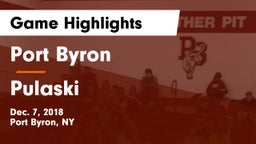 Port Byron  vs Pulaski Game Highlights - Dec. 7, 2018