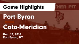 Port Byron  vs Cato-Meridian  Game Highlights - Dec. 13, 2018