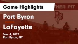 Port Byron  vs LaFayette Game Highlights - Jan. 4, 2019