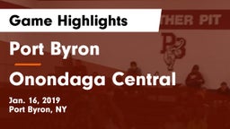 Port Byron  vs Onondaga Central  Game Highlights - Jan. 16, 2019