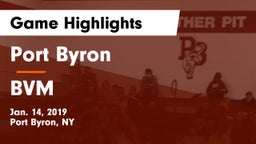 Port Byron  vs BVM Game Highlights - Jan. 14, 2019