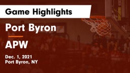Port Byron  vs APW Game Highlights - Dec. 1, 2021