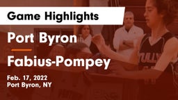 Port Byron  vs Fabius-Pompey Game Highlights - Feb. 17, 2022