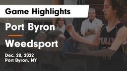 Port Byron  vs Weedsport  Game Highlights - Dec. 28, 2022