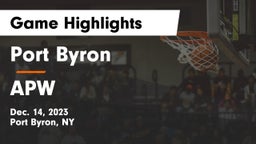 Port Byron  vs APW Game Highlights - Dec. 14, 2023