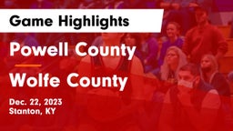 Powell County  vs Wolfe County  Game Highlights - Dec. 22, 2023