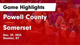 Powell County  vs Somerset  Game Highlights - Dec. 29, 2023