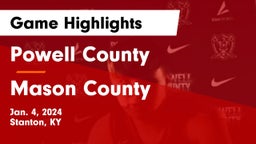 Powell County  vs Mason County  Game Highlights - Jan. 4, 2024