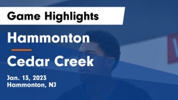 Hammonton  vs Cedar Creek  Game Highlights - Jan. 13, 2023