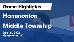 Hammonton  vs Middle Township  Game Highlights - Dec. 21, 2022