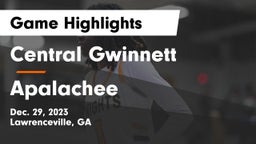 Central Gwinnett  vs Apalachee  Game Highlights - Dec. 29, 2023