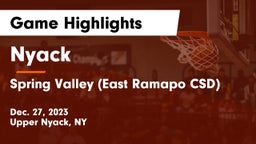 Nyack  vs Spring Valley  (East Ramapo CSD) Game Highlights - Dec. 27, 2023