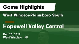 West Windsor-Plainsboro South  vs Hopewell Valley Central  Game Highlights - Dec 20, 2016