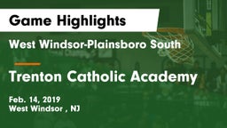 West Windsor-Plainsboro South  vs Trenton Catholic Academy Game Highlights - Feb. 14, 2019
