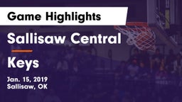 Sallisaw Central  vs Keys  Game Highlights - Jan. 15, 2019