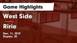 West Side  vs Ririe  Game Highlights - Dec. 11, 2019
