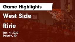 West Side  vs Ririe  Game Highlights - Jan. 4, 2020