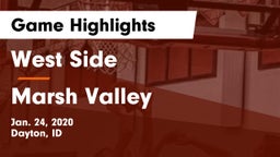 West Side  vs Marsh Valley  Game Highlights - Jan. 24, 2020