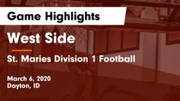 West Side  vs St. Maries Division 1 Football Game Highlights - March 6, 2020