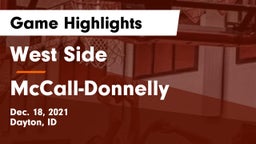 West Side  vs McCall-Donnelly  Game Highlights - Dec. 18, 2021