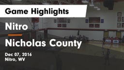 Nitro  vs Nicholas County  Game Highlights - Dec 07, 2016