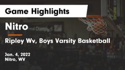 Nitro  vs Ripley  Wv, Boys Varsity Basketball Game Highlights - Jan. 4, 2022