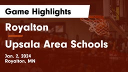 Royalton  vs Upsala Area Schools Game Highlights - Jan. 2, 2024