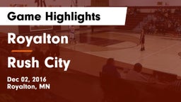 Royalton  vs Rush City Game Highlights - Dec 02, 2016