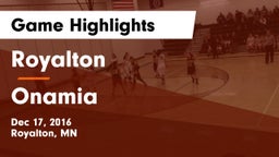Royalton  vs Onamia Game Highlights - Dec 17, 2016