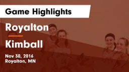 Royalton  vs Kimball  Game Highlights - Nov 30, 2016