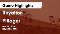 Royalton  vs Pillager Game Highlights - Dec 20, 2016