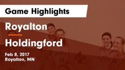 Royalton  vs Holdingford  Game Highlights - Feb 8, 2017