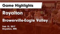 Royalton  vs Browerville-Eagle Valley Game Highlights - Feb 15, 2017