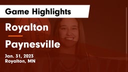 Royalton  vs Paynesville  Game Highlights - Jan. 31, 2023