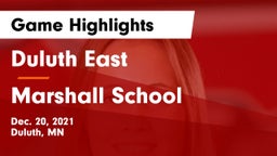 Duluth East  vs Marshall School Game Highlights - Dec. 20, 2021