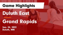 Duluth East  vs Grand Rapids  Game Highlights - Jan. 24, 2022