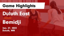 Duluth East  vs Bemidji  Game Highlights - Jan. 27, 2022