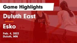 Duluth East  vs Esko  Game Highlights - Feb. 4, 2022