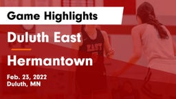 Duluth East  vs Hermantown Game Highlights - Feb. 23, 2022