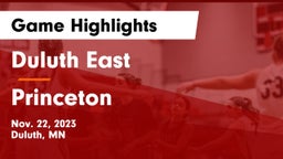 Duluth East  vs Princeton  Game Highlights - Nov. 22, 2023